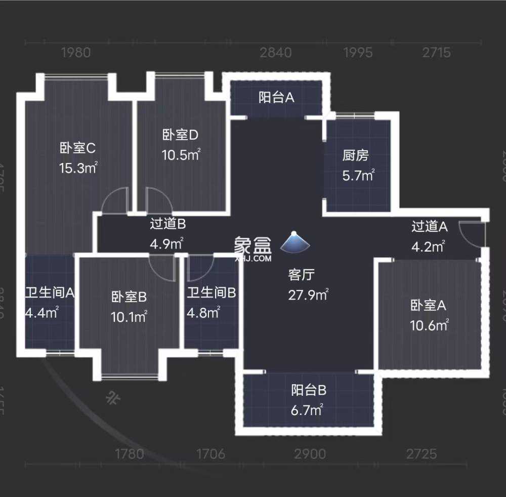 白金汉宫  3室2厅2卫   80.00万