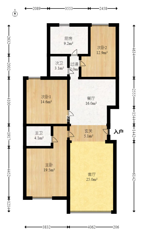 长房西城湾  3室2厅1卫    174.89万