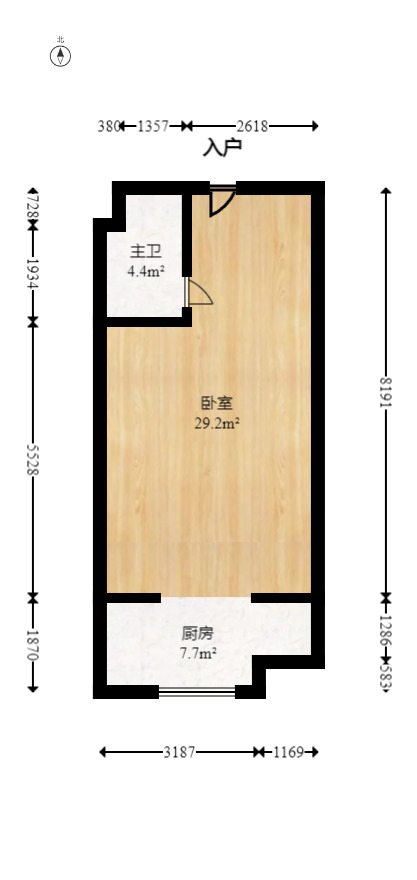 东友星座  1室1厅1卫   47.80万室内图1