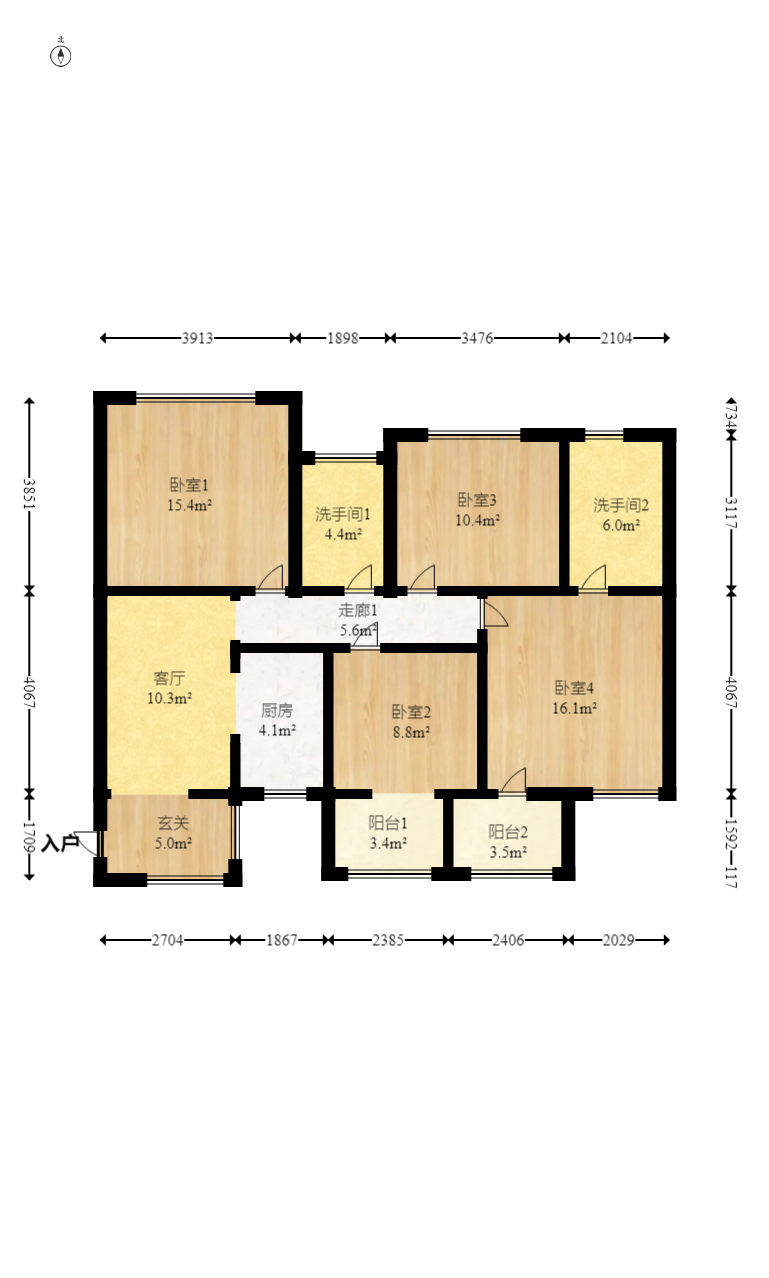 清政园(青政家园) 3室2厅1卫 88.0万 清政园(青政家园) 3室2厅1卫 88.0万户型图