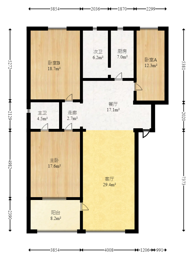 新中路商住樓  3室2廳1衛(wèi)    49.8萬室內(nèi)圖1