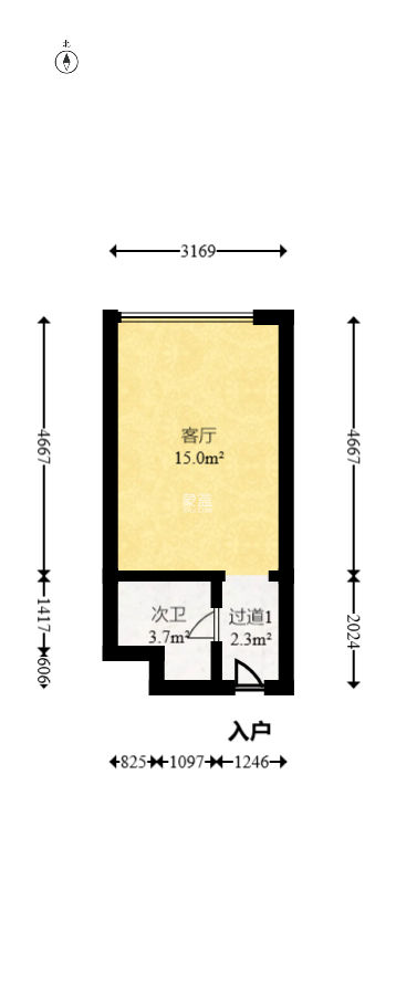 宇成朝阳广场  1室1厅1卫    88.88万