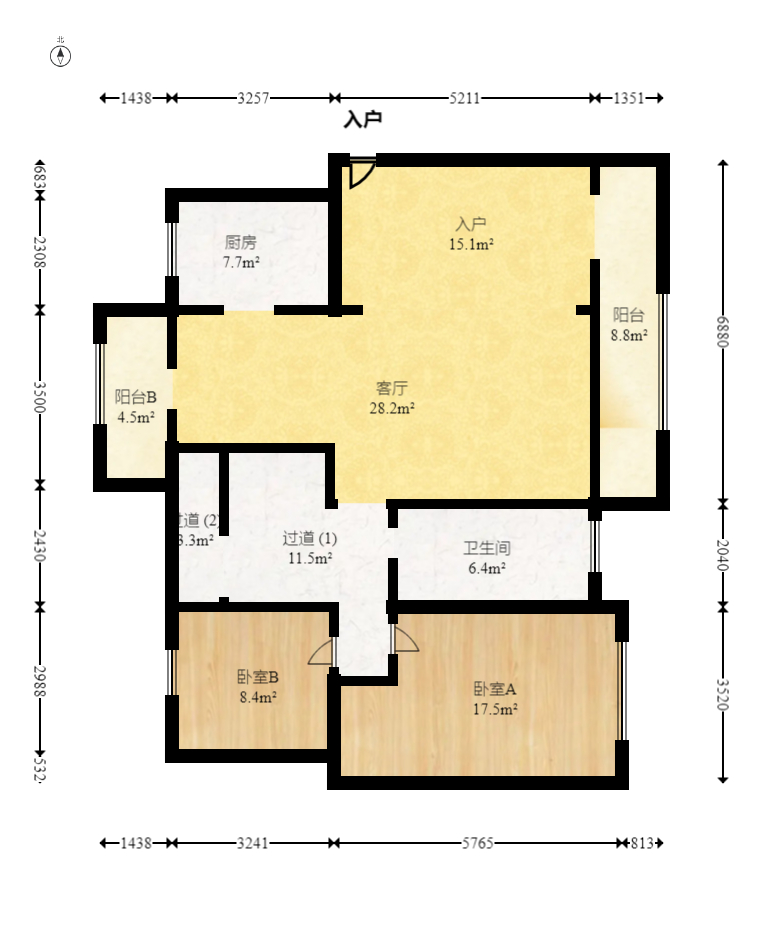 中建梅溪湖中心  4室2厅2卫    350.0万 中建梅溪湖中心  4室2厅2卫    350.0万户型图