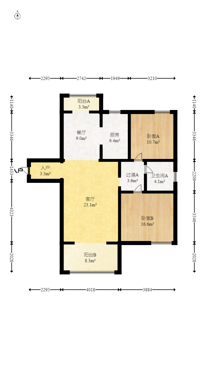 珠江东方明珠(新地东方明珠)一二期  2室2厅1卫    71.0万 珠江东方明珠(新地东方明珠)一二期  2室2厅1卫    71.0万户型图