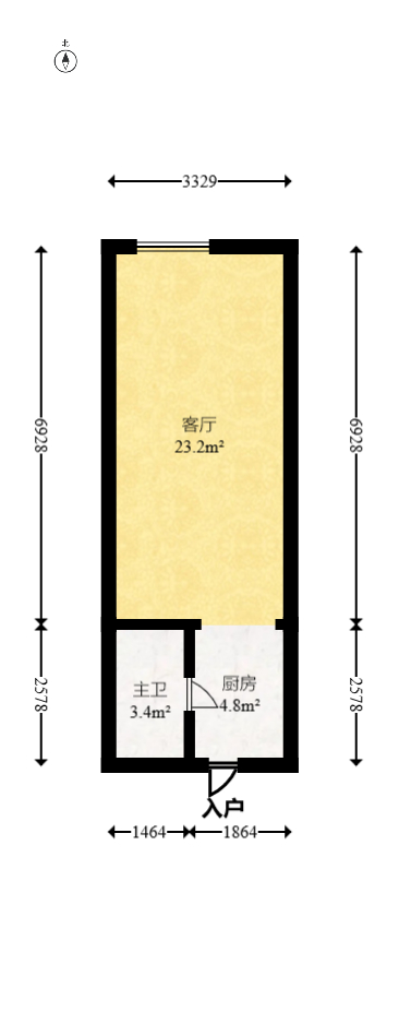 尚都花园城  1室1厅1卫   24.00万室内图1