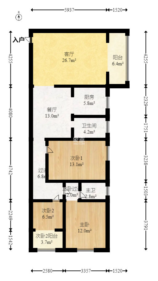 警苑星城  3室2厅1卫    90.0万