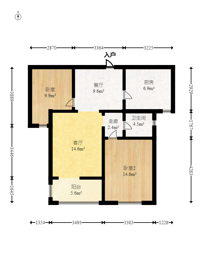 中国铁建国际城一期  2室2厅1卫    42.8万 中国铁建国际城一期  2室2厅1卫    42.8万户型图