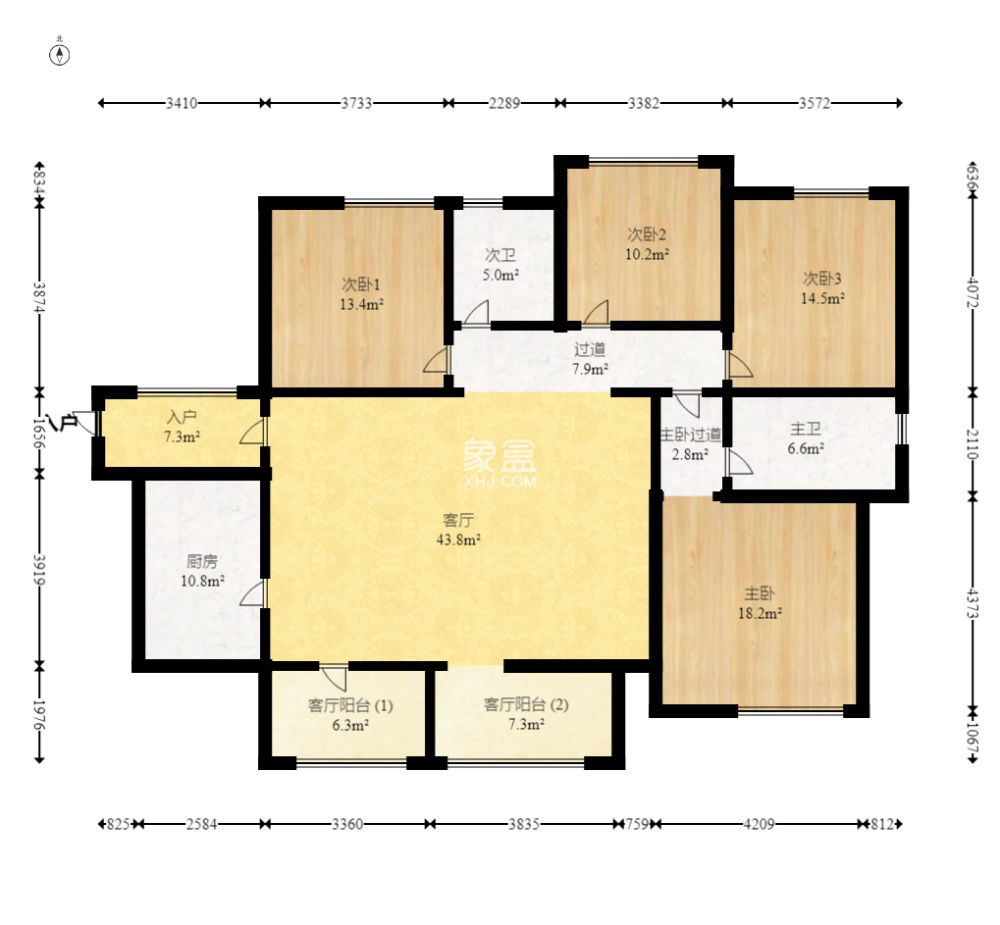通用时代国际社区  4室2厅2卫   166.00万