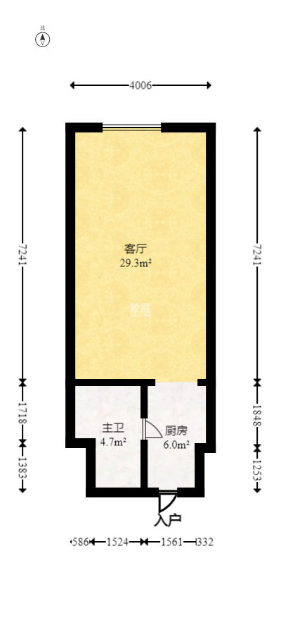 昊天大厦  1室1厅1卫   51.00万