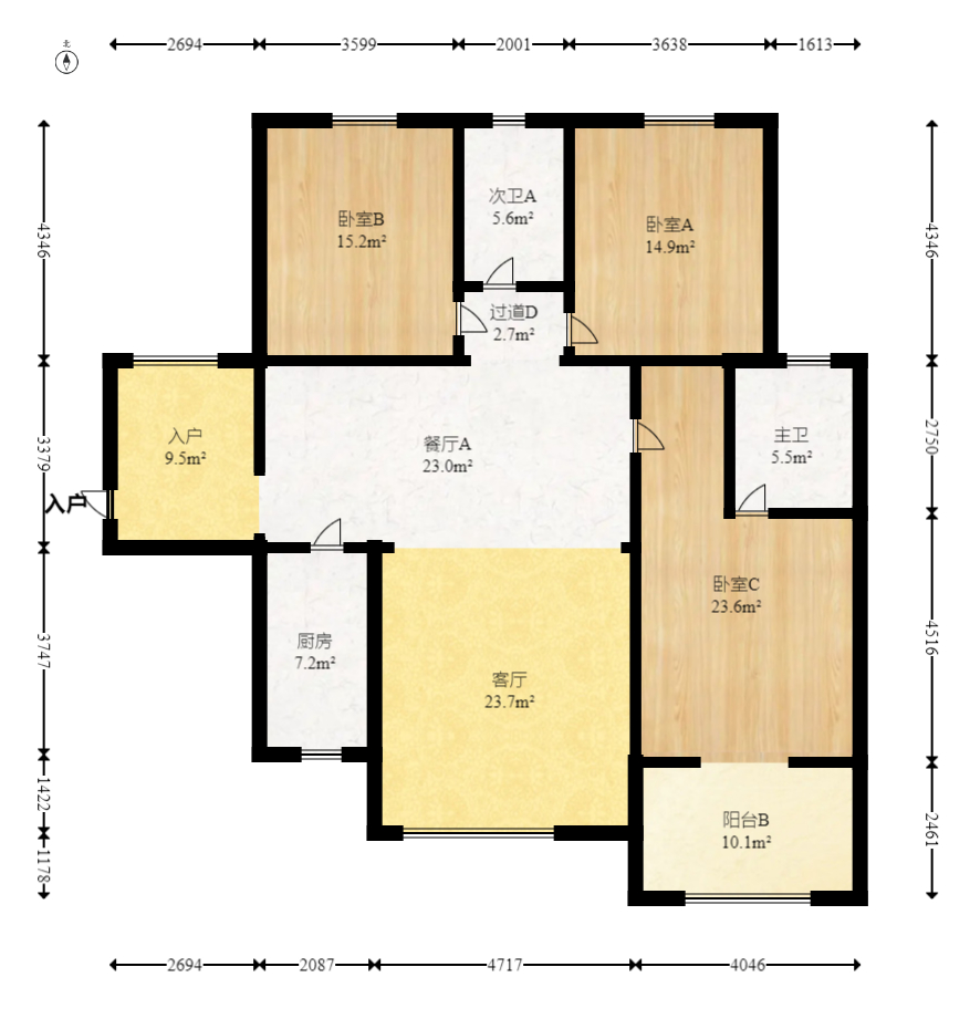 湘府名邸(同力家园) 3室2厅2卫 100.0万 湘府名邸(同力家园) 3室2厅2卫 100.0万户型图
