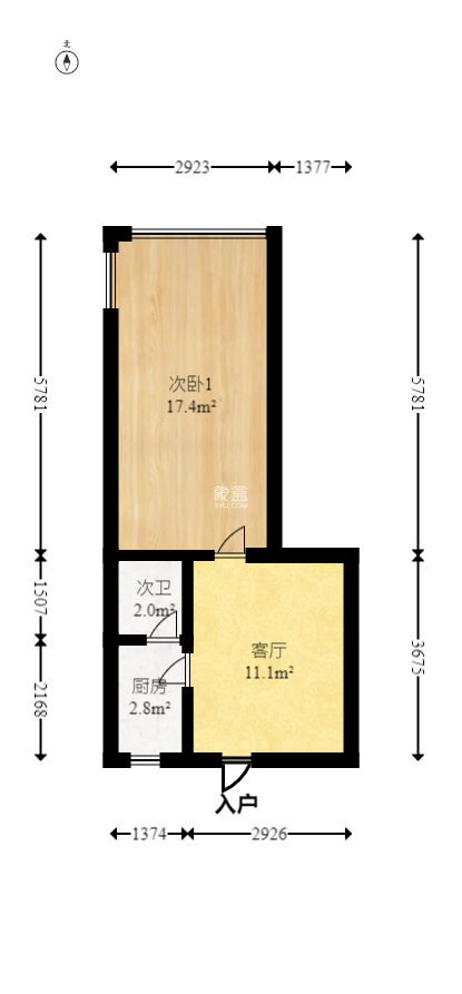 信达大厦  1室1厅1卫   32.00万