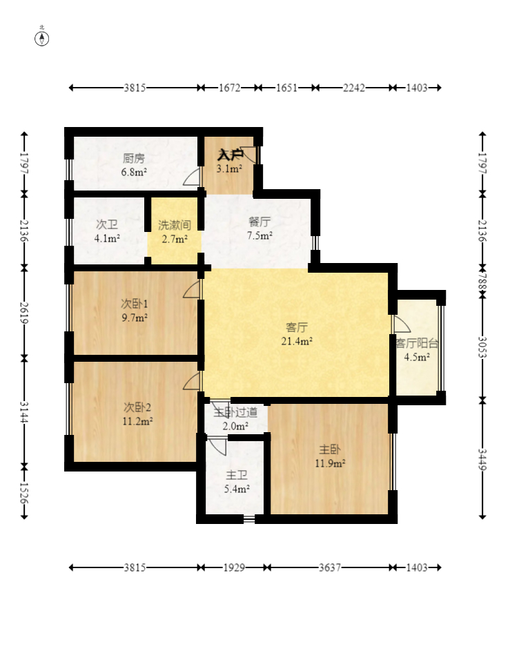 保利西海岸B區(qū)  3室2廳1衛(wèi)    146.0萬室內(nèi)圖1