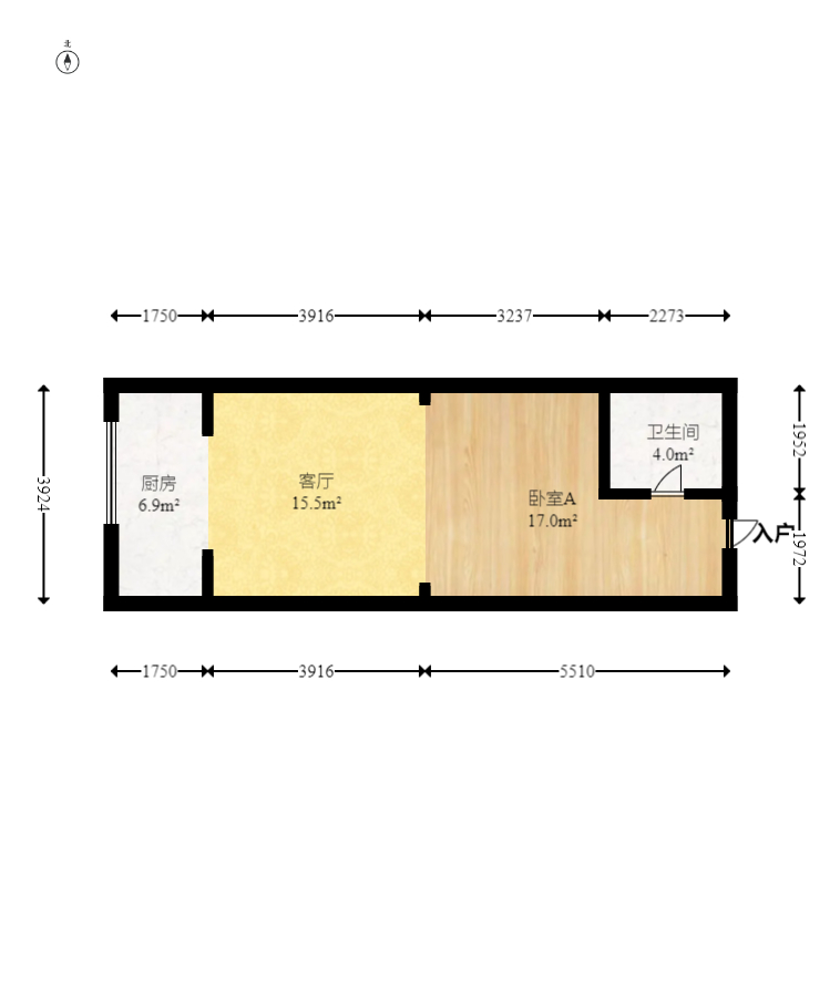 明发国际城  1室1厅1卫    30.0万 明发国际城  1室1厅1卫    30.0万户型图