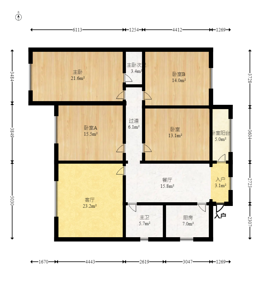 中南汽车世界 4室2厅2卫 42.8万 中南汽车世界 4室2厅2卫 42.8万户型图