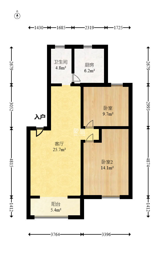 东岸锦城(东方人家)  2室2厅1卫   48.60万