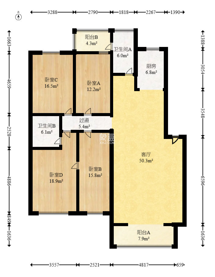 德邦新村  4室2厅2卫   112.00万