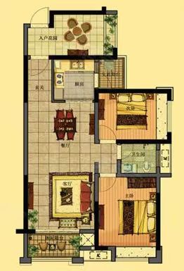 富江一品  2室2厅1卫   52.80万室内图1