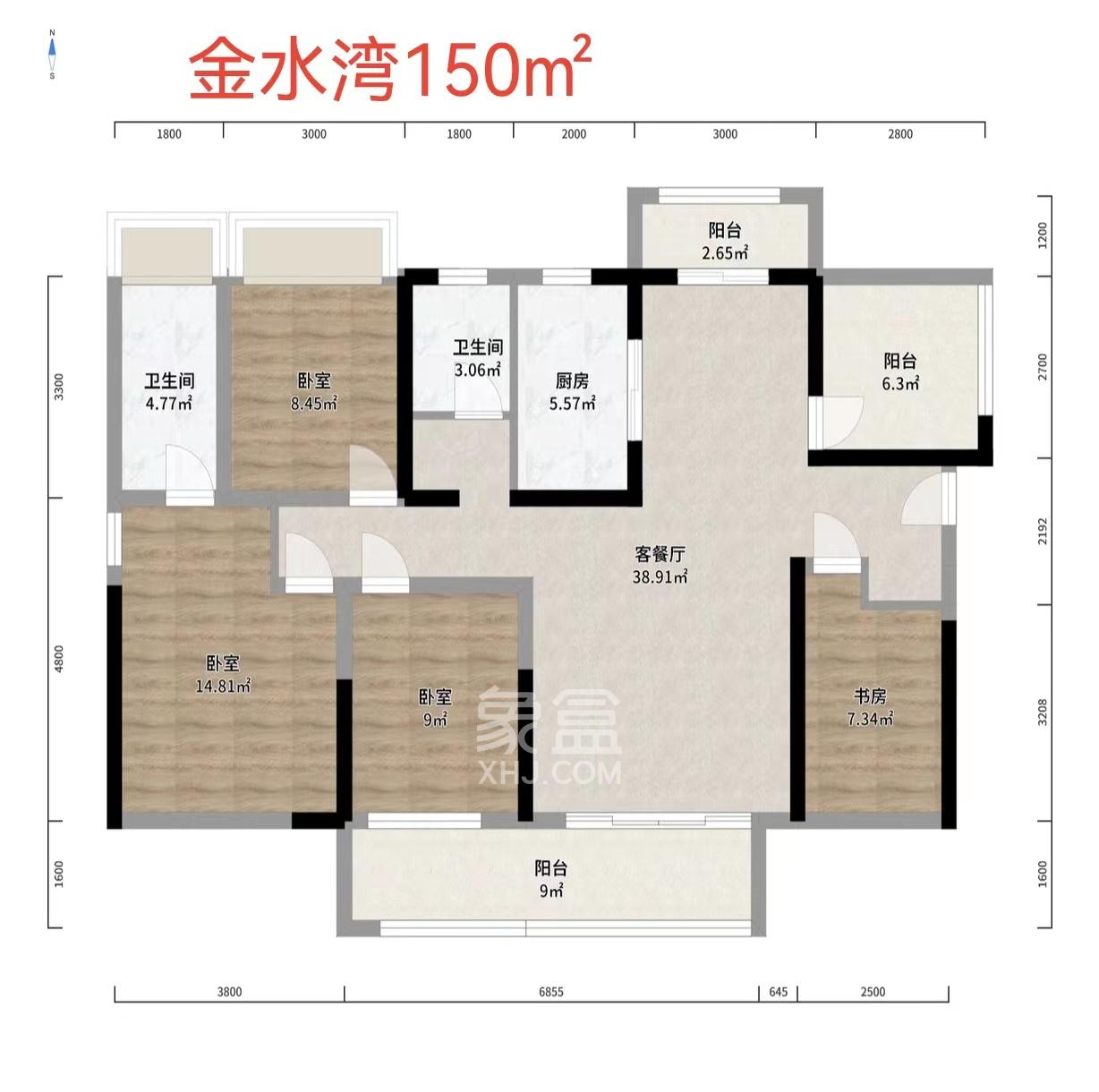 金水湾  4室2厅2卫   52.80万室内图1