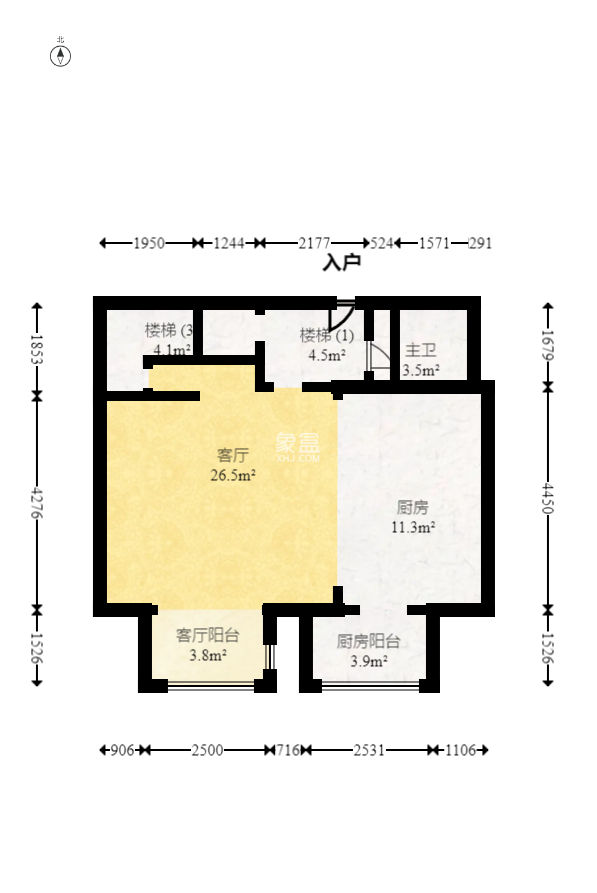 尊邸华庭  3室2厅1卫    80.0万