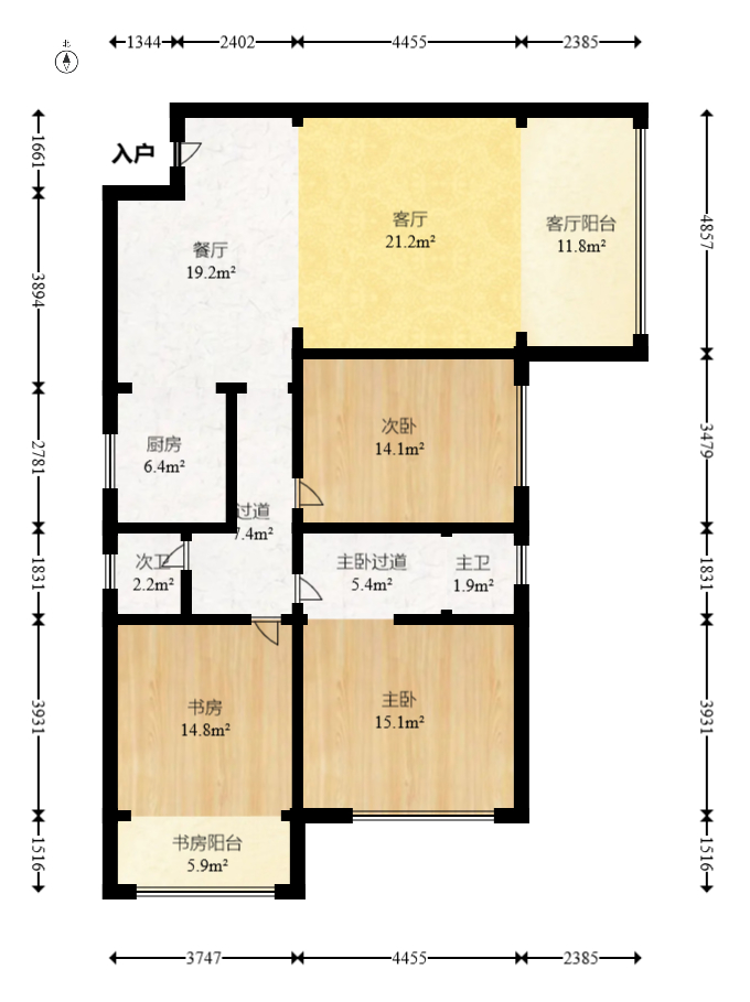 星蓝湾  3室2厅2卫    130.0万室内图1