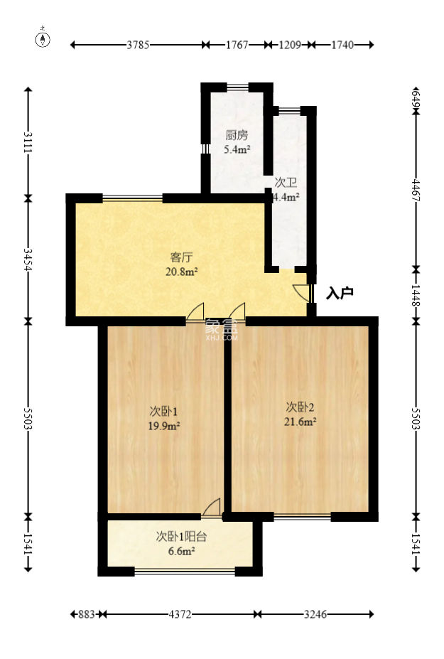 水泵厂宿舍  2室2厅1卫   52.00万