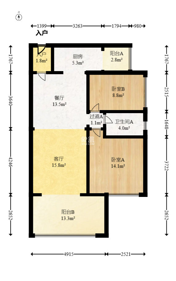 時代傾城五期  2室2廳1衛(wèi)   74.00萬