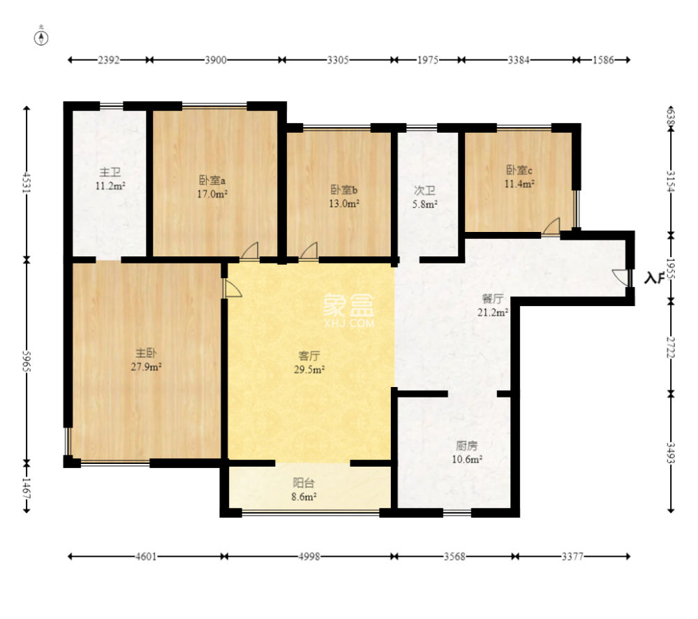 麓谷星辰  4室2厅2卫   195.80万