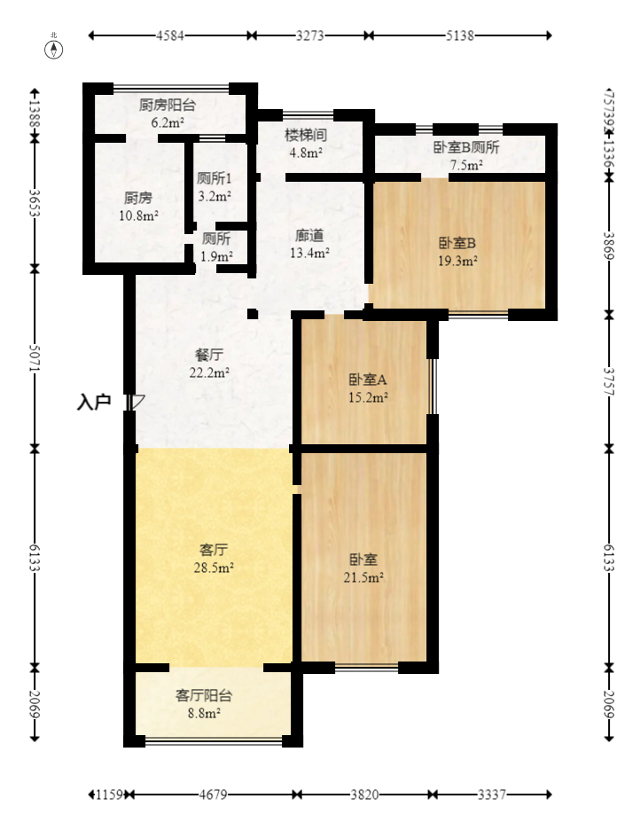 洋湖18克拉（旷远洋湖18克拉）  6室3厅3卫   310.00万室内图1