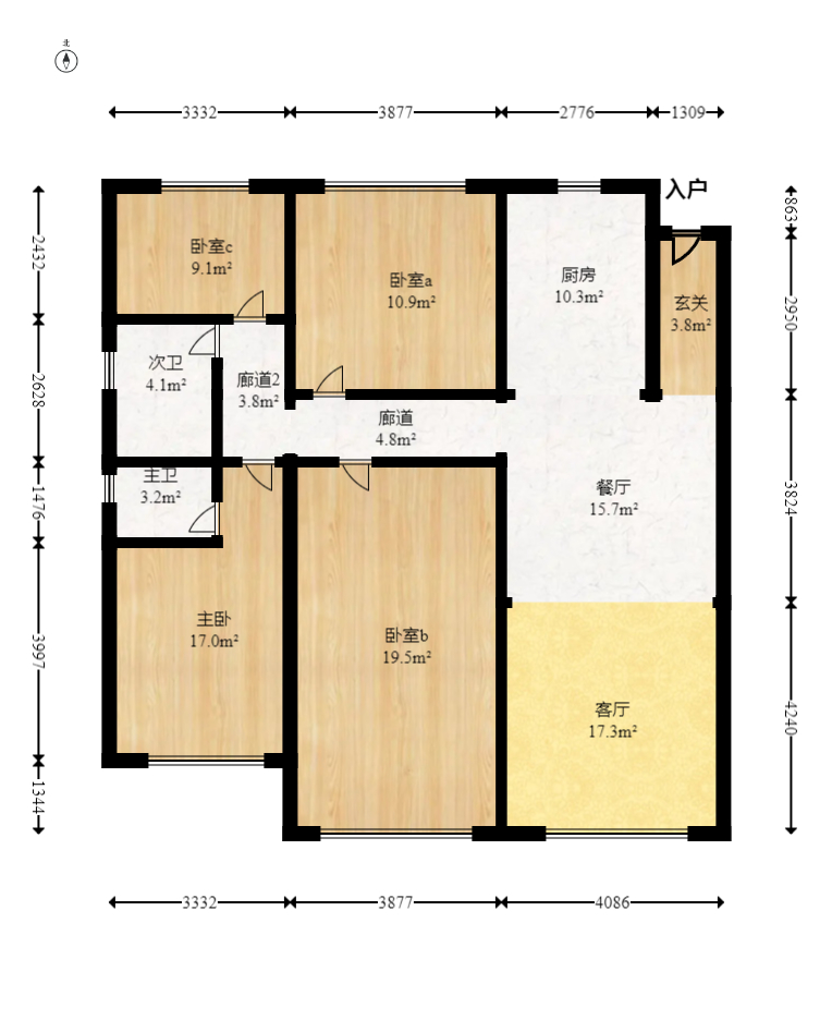 建发央著  4室2厅2卫   279.00万室内图1