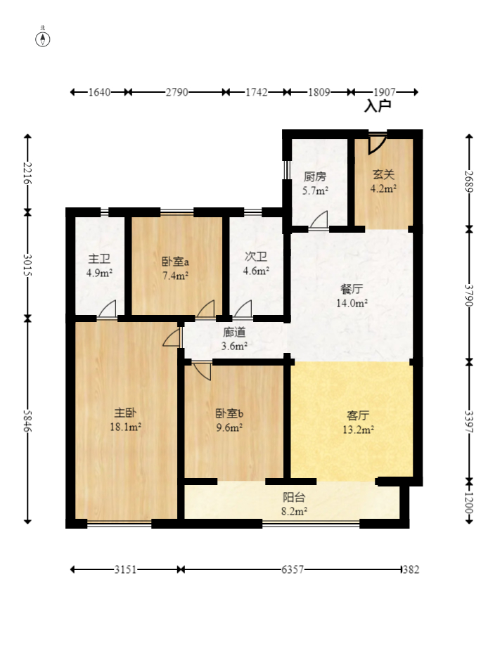 南山梅溪一方  3室2厅2卫   200.00万室内图1