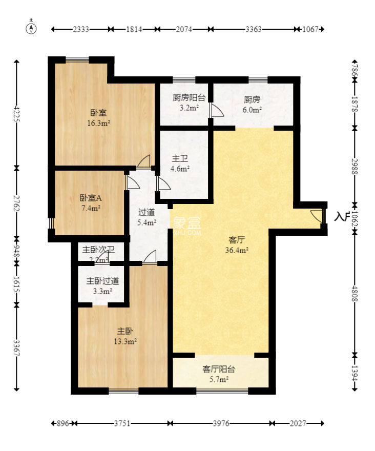 深业睿城  3室2厅2卫   98.00万