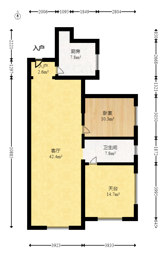 麓谷明珠  4室2厅2卫   185.00万室内图1