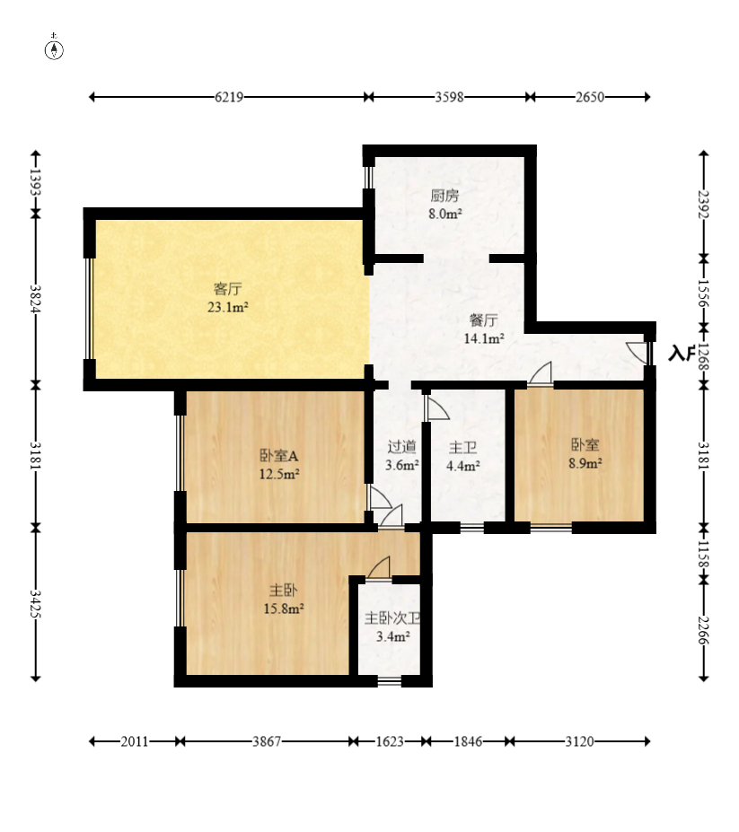 楚天世纪城东苑  3室2厅1卫    73.8万 楚天世纪城东苑  3室2厅1卫    73.8万户型图