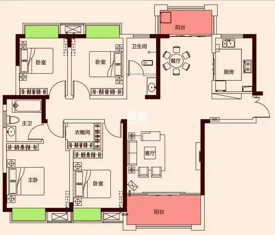 金水湾  4室2厅2卫   88.80万