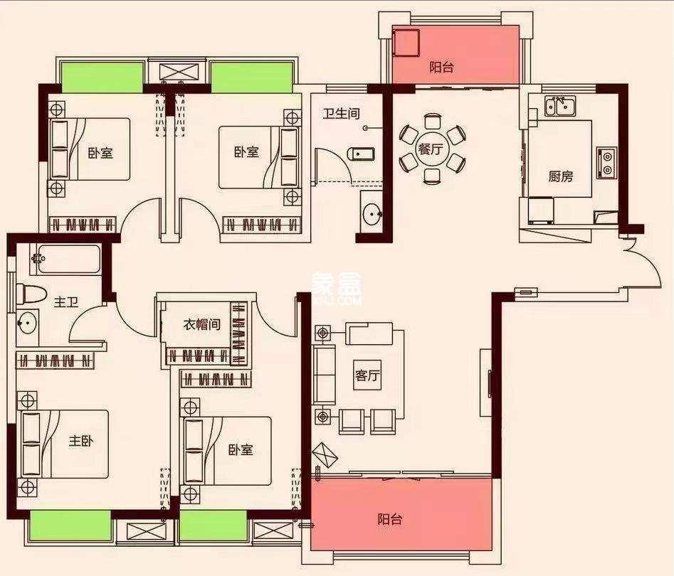 金水湾  4室2厅2卫    66.0万