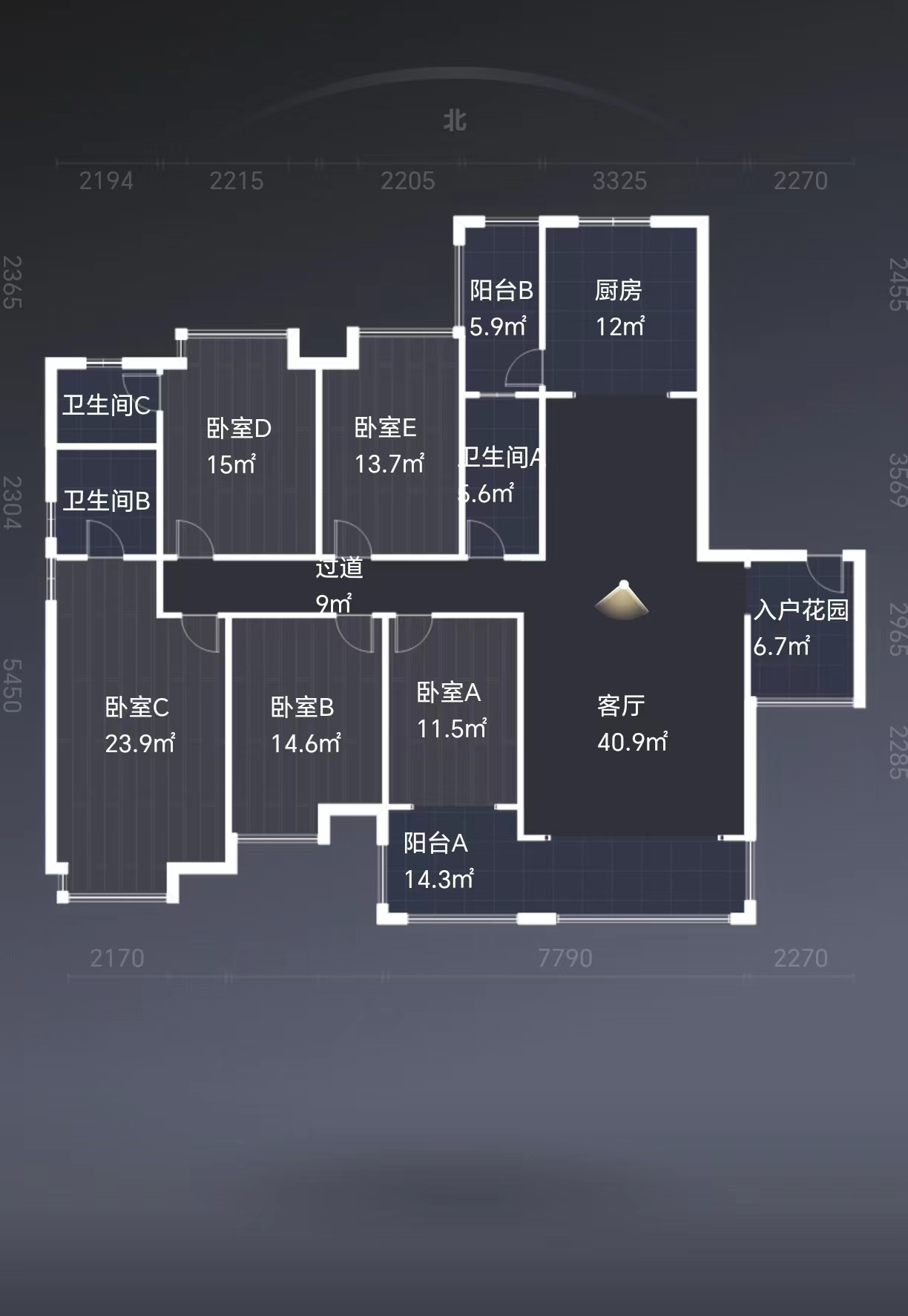 金水湾  5室2厅2卫   160.00万