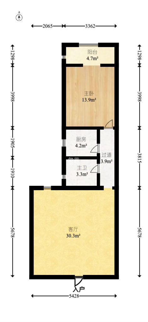 华海3C(天心电子世界)  1室1厅1卫   62.00万