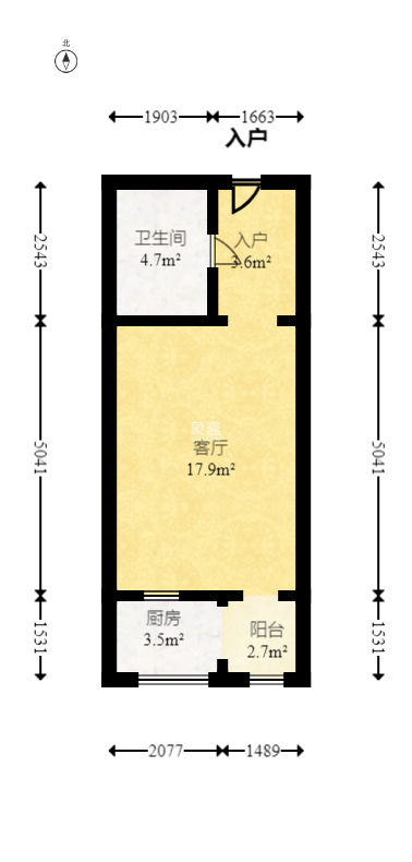 望興景園二期（望興西西里）  1室1廳1衛(wèi)   47.00萬(wàn)