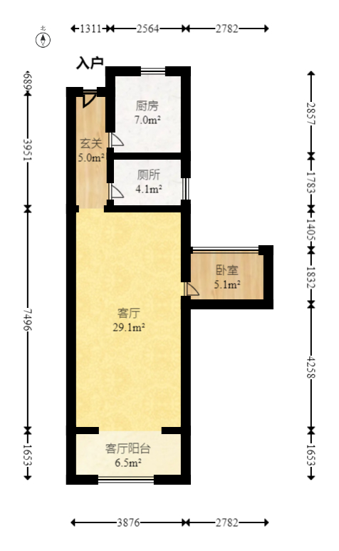 邦盛水岸御园  4室2厅2卫   85.00万室内图1