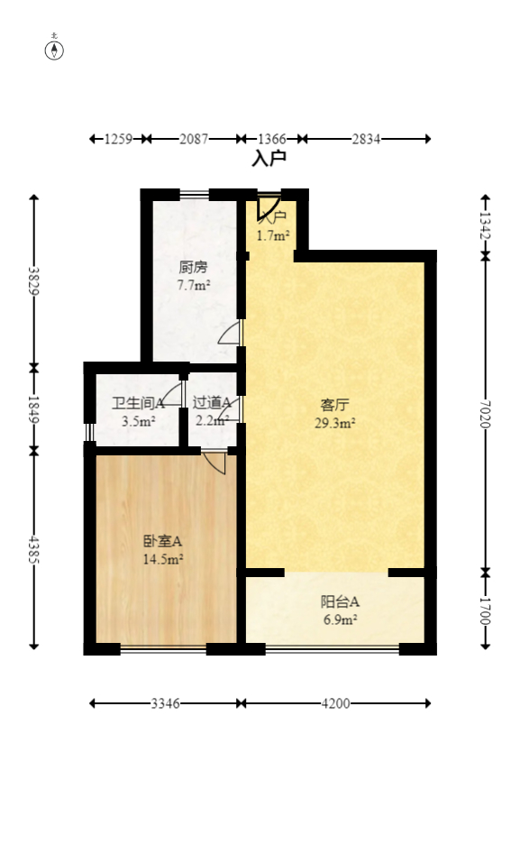 澳海月亮湾  4室2厅2卫   85.00万室内图1