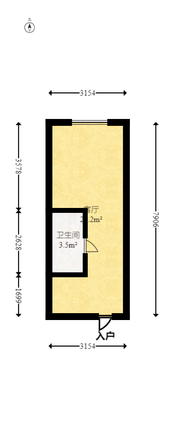 新城悦隽公园  2室1厅1卫    18.0万 新城悦隽公园  2室1厅1卫    18.0万户型图