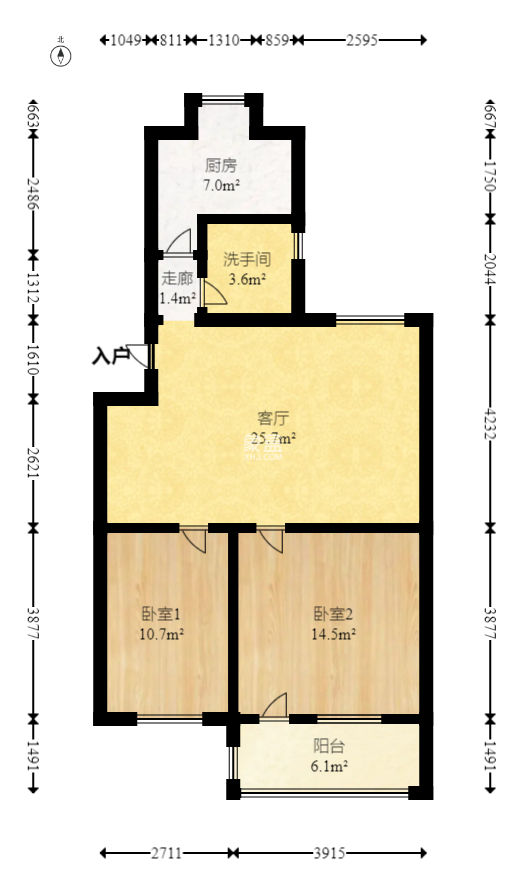 中建五局信和苑三区  2室2厅1卫   45.00万