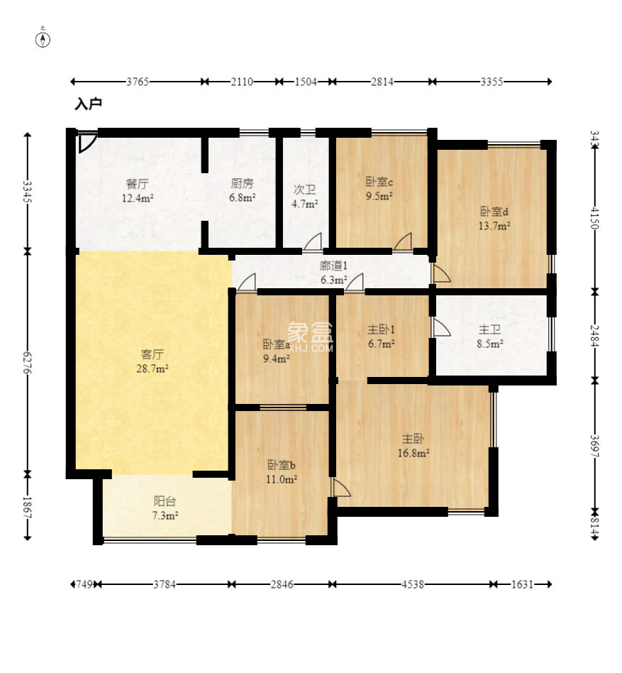 保利麓谷林语C区 4室2厅 190.00万