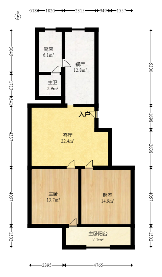 中南汽车世界  2室2厅2卫   42.80万室内图1