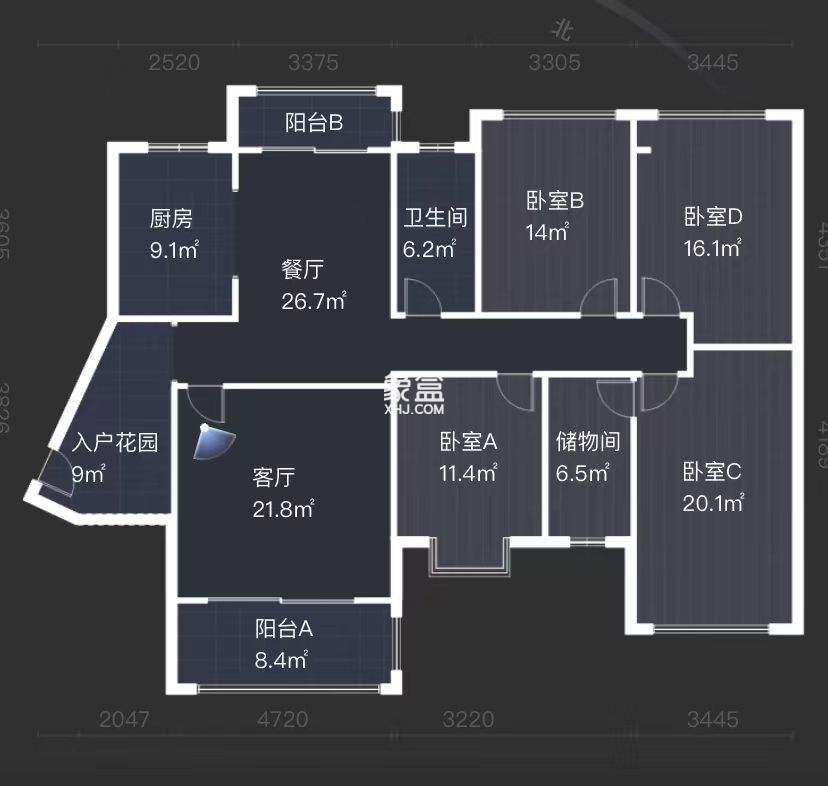 经世龙城 4室2厅2卫 108.0万 经世龙城 4室2厅2卫 108.0万室内图