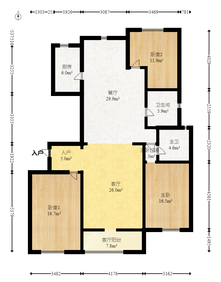 含浦家苑  6室3厅4卫   185.00万室内图1