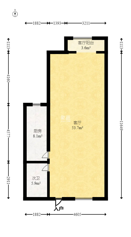 华银园  1室1厅1卫   57.80万