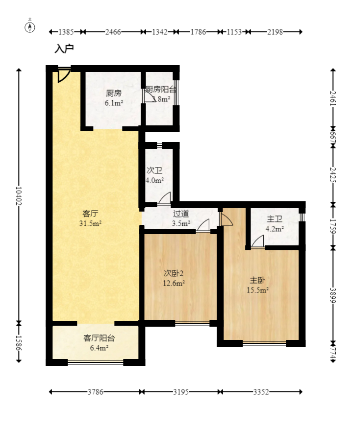 保利天禧D区  3室2厅2卫   189.70万室内图1