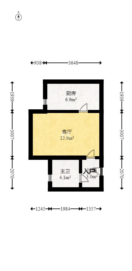 景秀江山  1室1厅1卫   52.00万室内图1