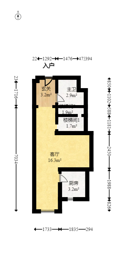 麓江春  2室1厅2卫   72.00万室内图1